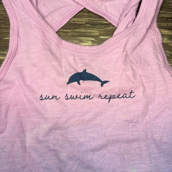 Girls SO brand tank top pink and purple with a dolphin on it size medium - Picture 2 of 5